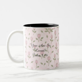 Rosa Knospen Zweifarbige Tasse
