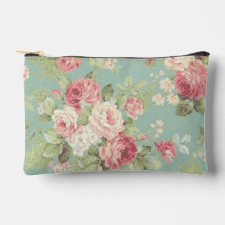 Rosa Kohl-Rose auf Aquarell Zubehörtasche