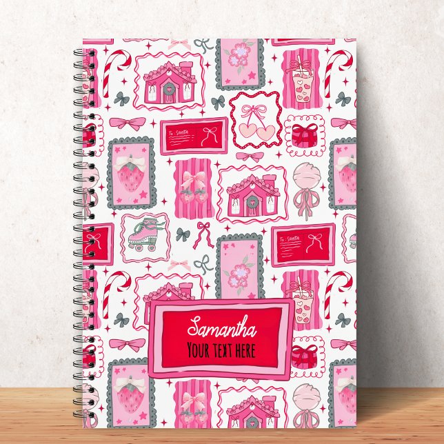 Rosa Koketten-Ästhetik, girly, märchenhaftes Muste Notizbuch (Von Creator hochgeladen)