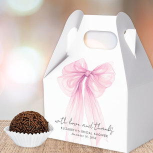 Rosa Koketten-Bogen-Brautabschied-Dankeschön Geschenkschachtel