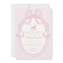Rosa Koketten-Bogen-Schaukelpferd-Baby-Shower