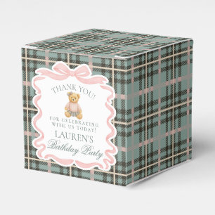 Rosa Koketterie-Bogen-Bär-Mädchen-Geburtstags-Gesc Geschenkschachtel