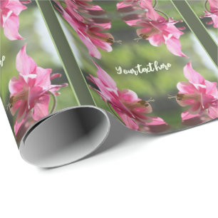 Rosa Kolumne Blume Nah Personalisiert Geschenkpapier