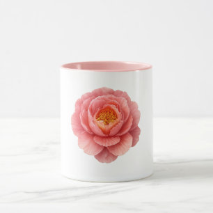 Rosa Kombitasse - Pfingstrose-Blume Tasse