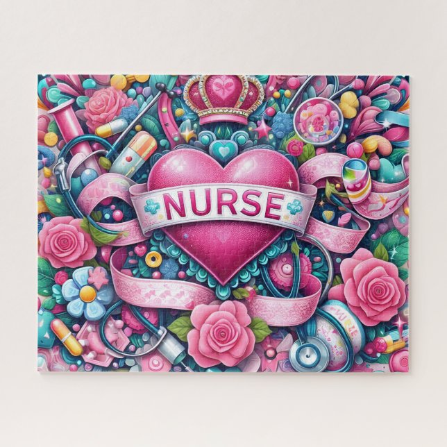 Rosa Königliche Krankenschwester (Horizontal)