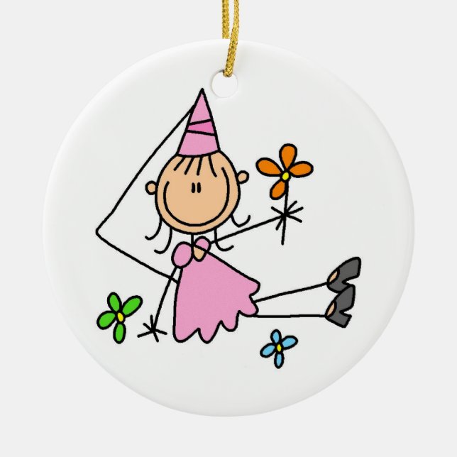 Rosa königliche Prinzessin Keramik Ornament (Vorne)