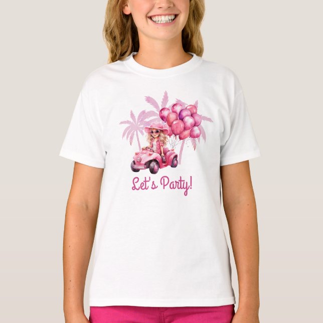 Rosa Konvertible Party T-Shirt (Vorderseite)