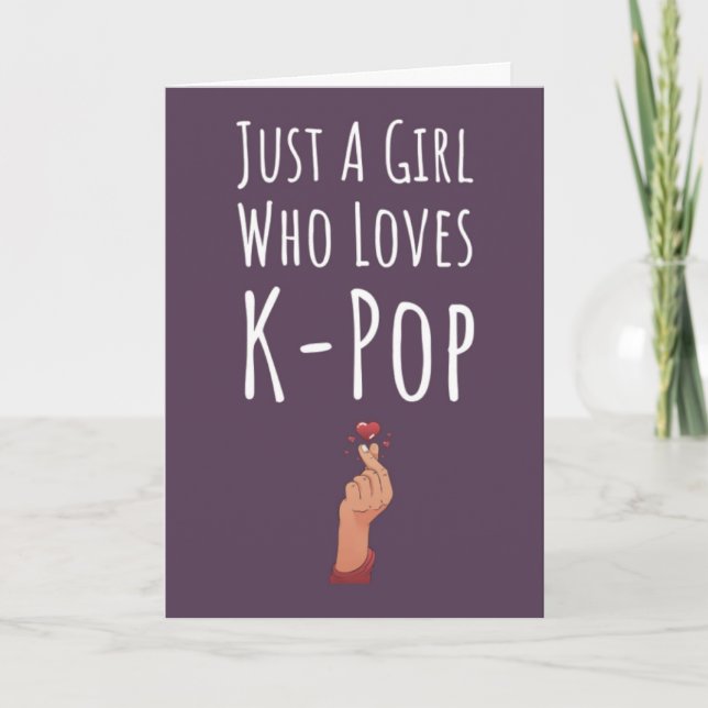 Rosa KOPP Cards für Mädchen K Pop für Kinder Karte (Vorderseite)