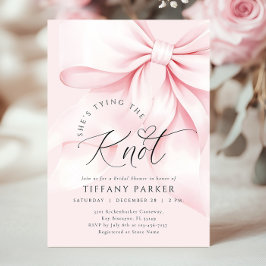 Rosa Kopplung der Knot-Bridal-Dusche Einladung