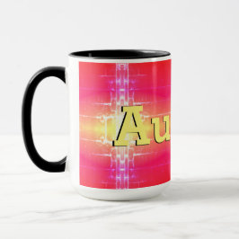 Rosa Korallengelb und eine Touch Rot Tasse