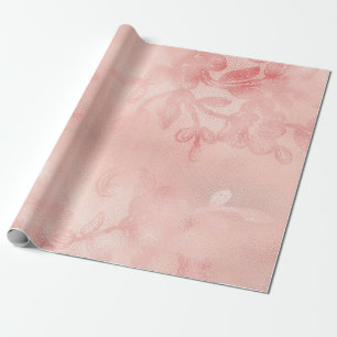 Rosa korallenrotes Pastellgolderröten Geschenkpapier