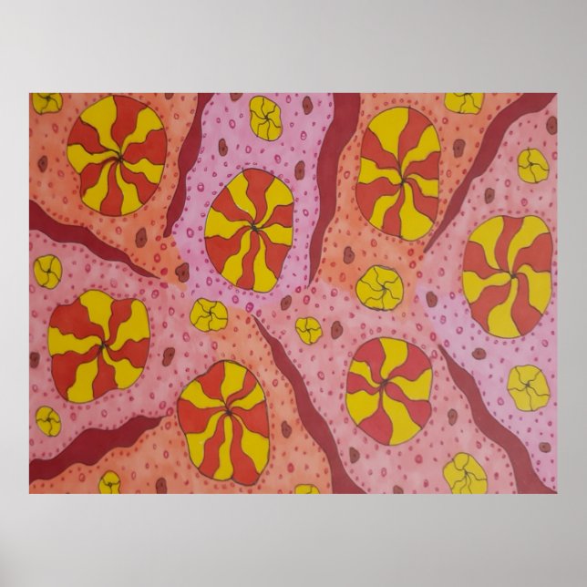 Rosa Kosmische Kanonen Poster (Vorne)