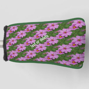 Rosa Kosmos Blume Naturmuster Personalisiert Golf Headcover