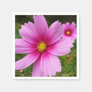 Rosa Kosmos Blume Wildblume Serviette