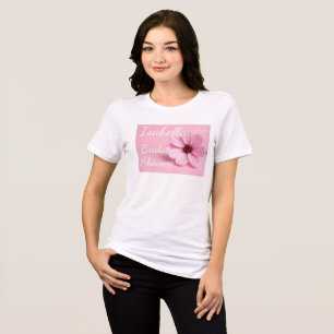 Rosa Kosmos Blumen Hochzeitsdusche-Party Tri-Blend Shirt