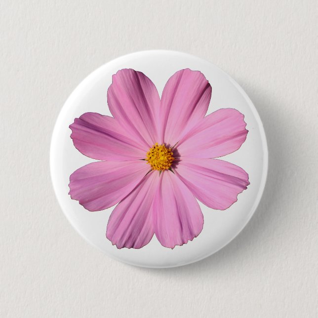 Rosa Kosmos Button (Vorderseite)