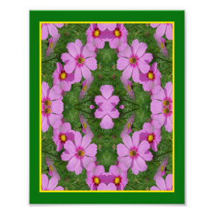 Rosa Kosmos Daisy Blume Mirror Abstrakt 8x10 Fotodruck