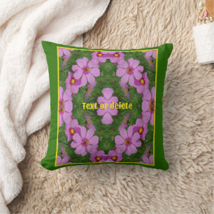 Rosa Kosmos Daisy Blume Natur Personalisiert Kissen