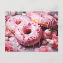 Rosa Köstlicher Donut mit Zuckerverglasung, Topans