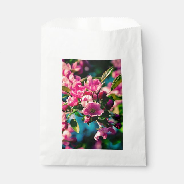 Rosa Krabbenapfel-Blume Geschenktütchen (Vorderseite)