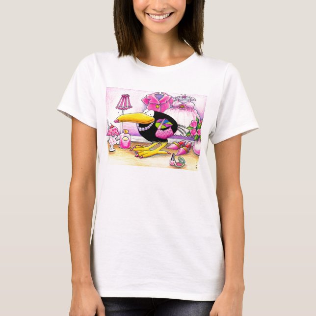 ROSA Krähent-shirt der Liebe I T-Shirt (Vorderseite)