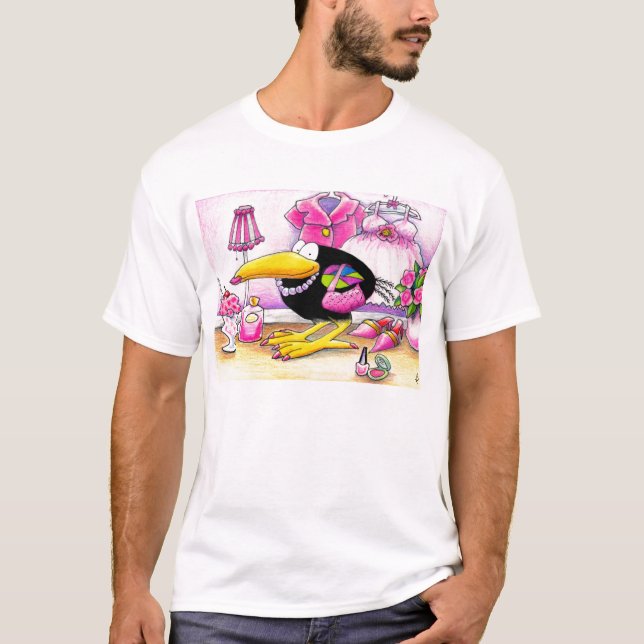 ROSA Krähent-shirt der Liebe I T-Shirt (Vorderseite)
