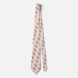 Rosa Krawatte mit Paisley Fraktal Art Design