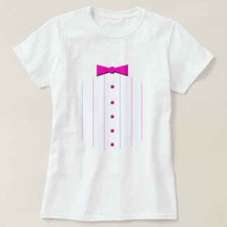 Rosa Krawatte Tuxedo T-Shirt