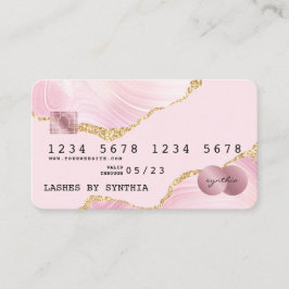 Rosa Kreditkarte - Logo Visitenkarte