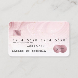 Rosa Kreditkarte - Logo Visitenkarte