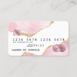 Rosa Kreditkarte - Logo Visitenkarte
