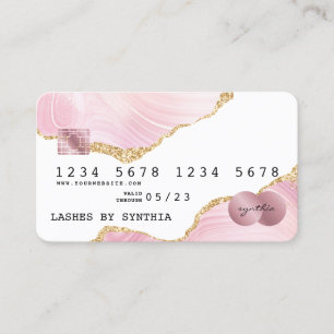 Rosa Kreditkarte - Logo Visitenkarte