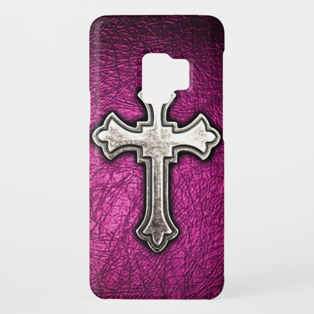 Rosa Kreuz Case-Mate Samsung Galaxy Hülle (Rückseite)