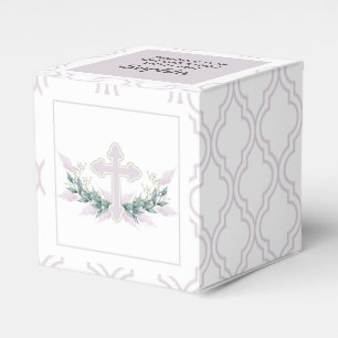 Rosa Kreuz im Feld Gastgeschenk für Quatrefolie Geschenkschachtel