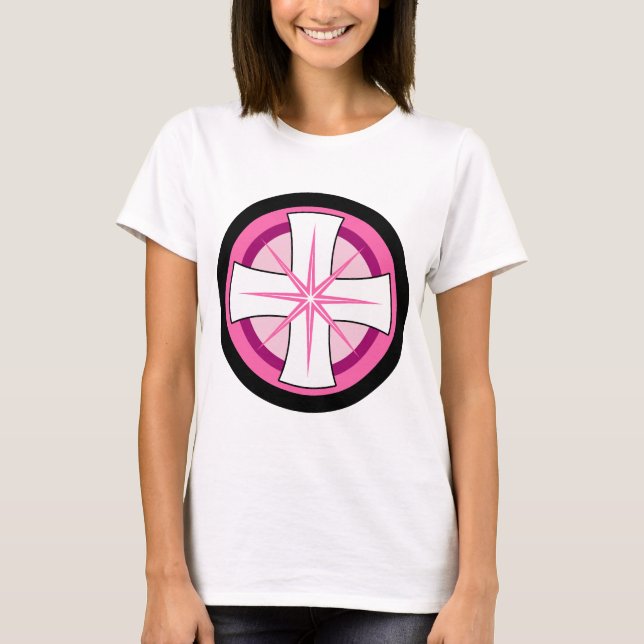 Rosa Kreuz T-Shirt (Vorderseite)