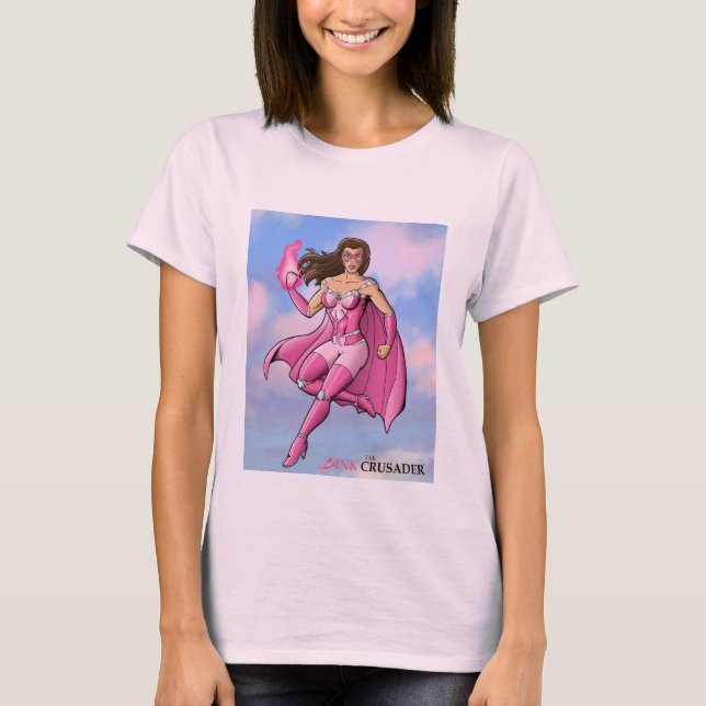 Rosa Kreuzfahrer-T-Shirt Entwurf 6 T-Shirt (Vorderseite)