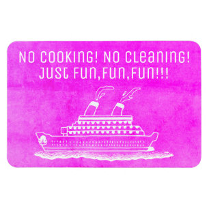 Rosa Kreuzschiff-Kabine Stateroom Tür kein Kochen Magnet