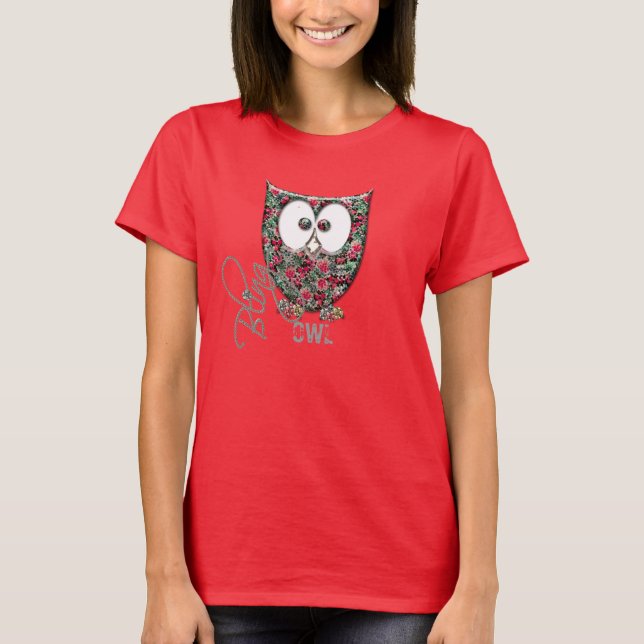 Rosa Kristall Bling (bedruckt) Schale T-Shirt (Vorderseite)