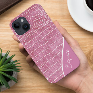 rosa Krokodile Personalisiert Case-Mate iPhone 14 Hülle