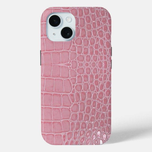 Rosa Krokodilleder Ästhetik Case-Mate iPhone Hülle (Rückseite)