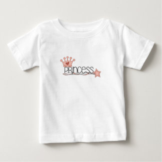 Rosa Krone und Wand Prinzessin Baby T-shirt