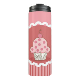 Rosa Kuchen-Entwurf Thermosbecher