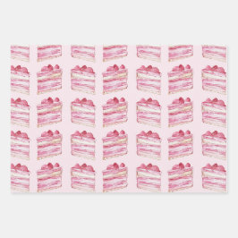 Rosa Kuchen Zitronen Laternen Junggesellinnenabsch Geschenkpapier Set