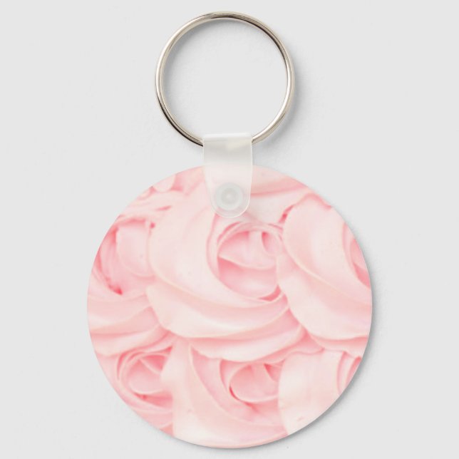 Rosa Kuchen Zuckerguss Rose Cupcake Ice Schlüsselanhänger (Vorderseite)
