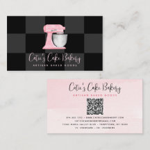 Rosa Kuchengemischt QR-Code Schwarz Kariert