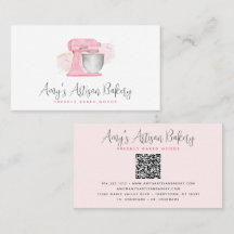 Rosa Kuchengeschirr-Mixer QR-Code-Pastry-Chef