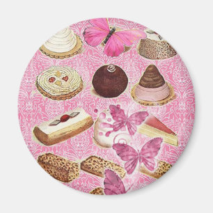rosa Kuchenplätzchen französischen Gebäcks Pari Magnet