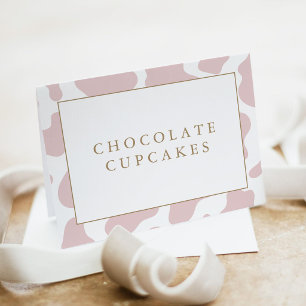 Rosa Kuh-Druck Baby-Shower-Etikettenkarte für Lebe RSVP Karte