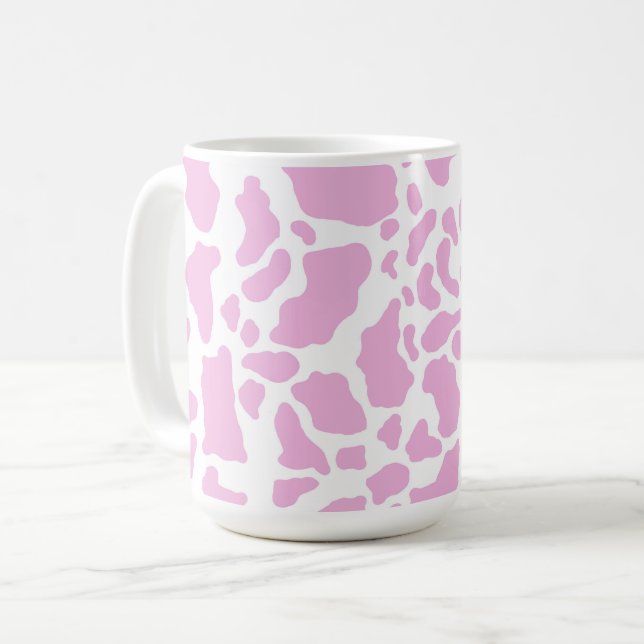 Rosa Kuh drucken Kaffeetasse (Vorderseite Links)