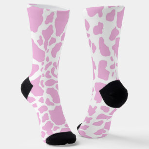 Rosa Kuh drucken Socken